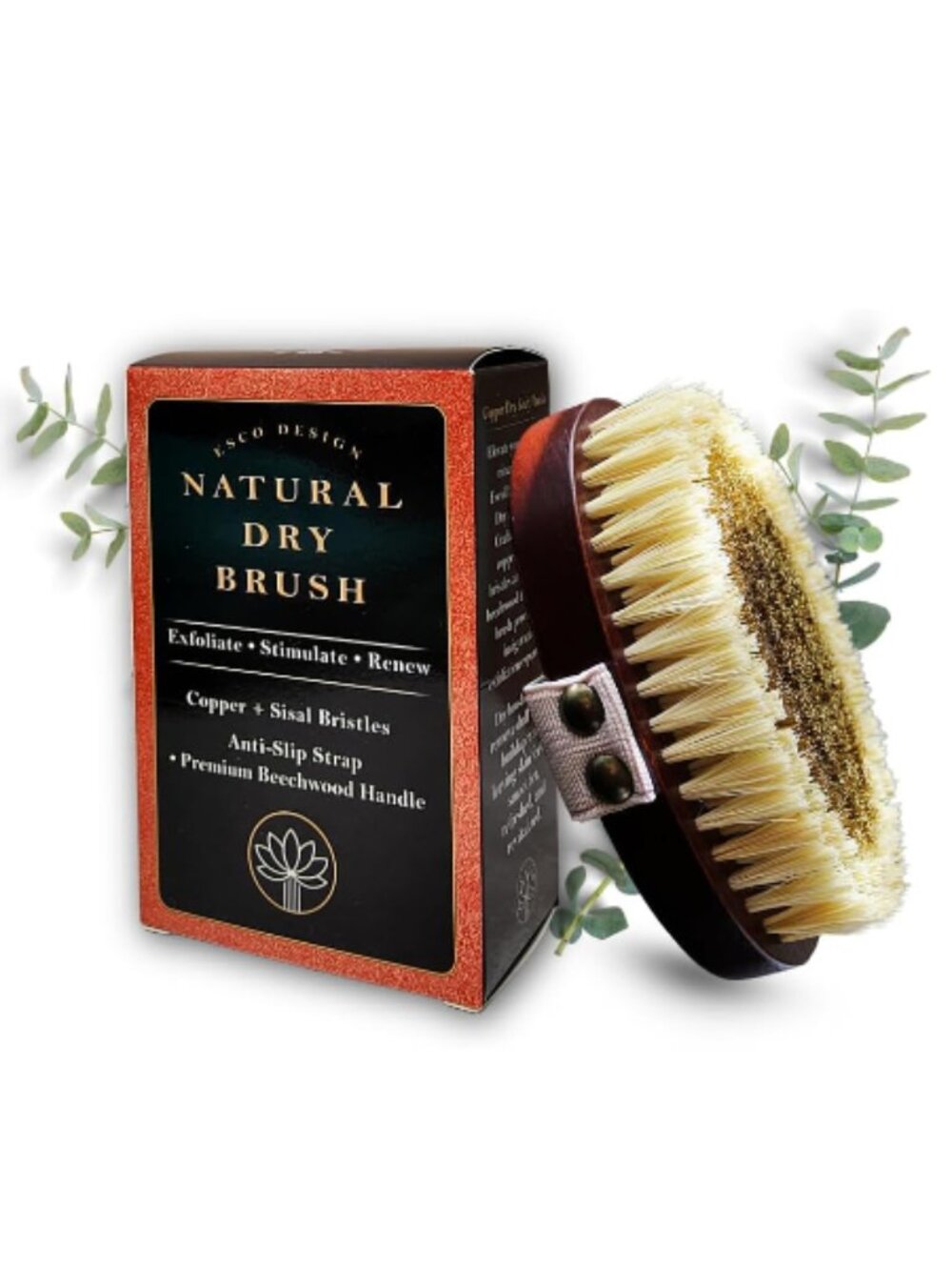 Natural Copper Dry Body Brush